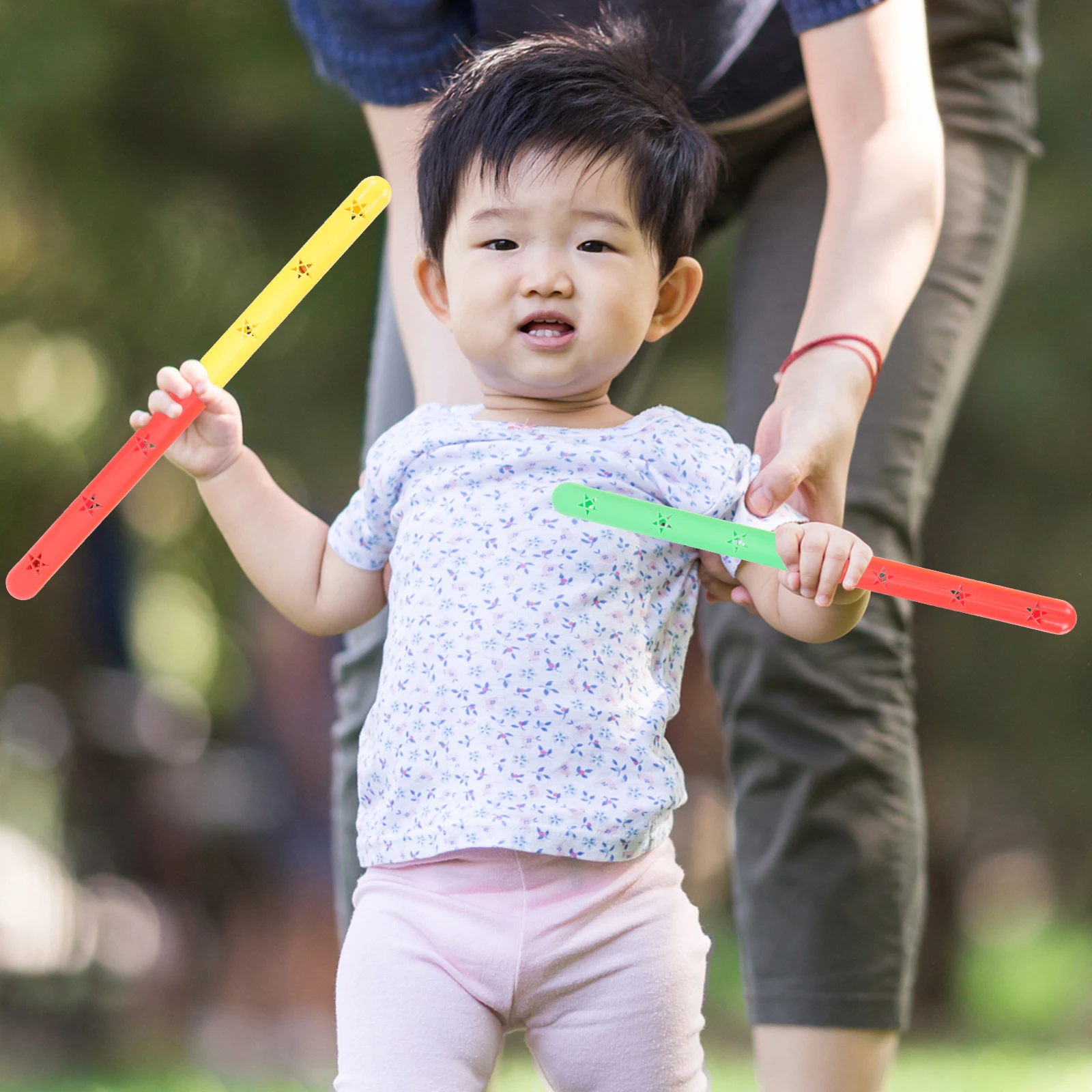 

2Pcs Dual-Color Relay Sticks ABS Athletics Training Sticks Wear-Resistant Sports Supply for Race Race Tool