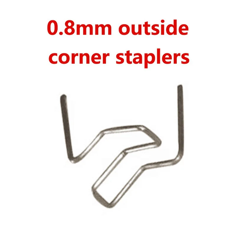 

【NEW】500Pcs 0.8Mm Outer Corner Hot Stapler For Plastic Welder Repair Standard Pre Cut Wave Staple Welding Bumper Car Bumper Dura