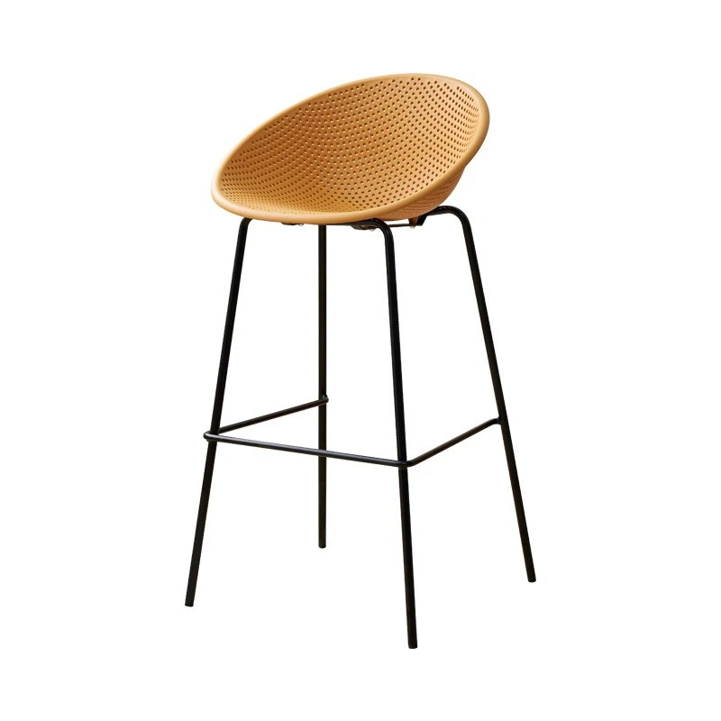 Bar chair Modern simple outdoor home high bar chair Designer front desk chair Nordic plastic bar stool