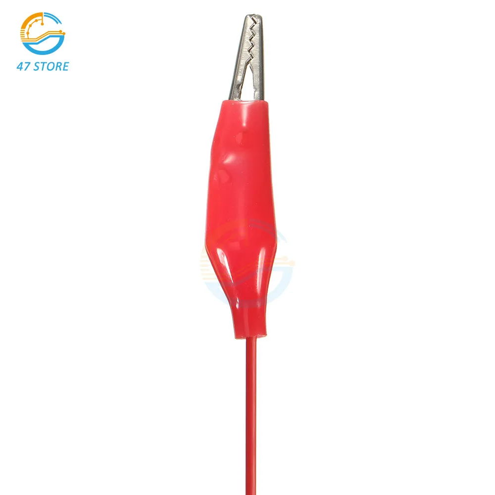 58cm USB Female Connector to Alligator Test Clips Clamp to USB Male Connector Power Supply Adapter Wire Cable Red and Black