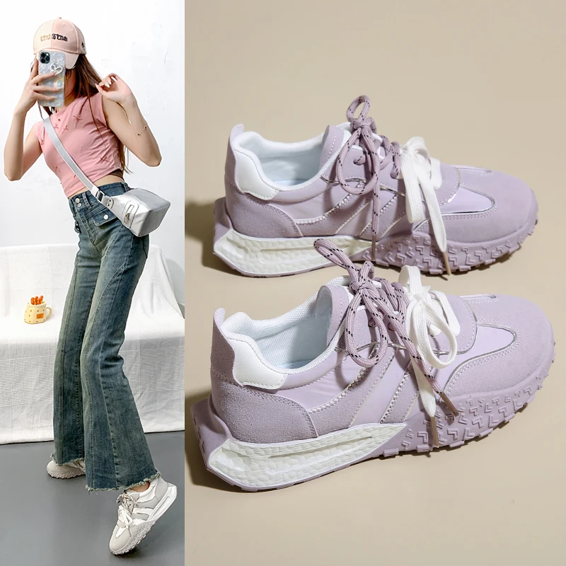 

Women Shoes Breathable All-match Mesh Shoes Casual Sports Trendy Shoes Female Wear-resistant Running Shoes for Women