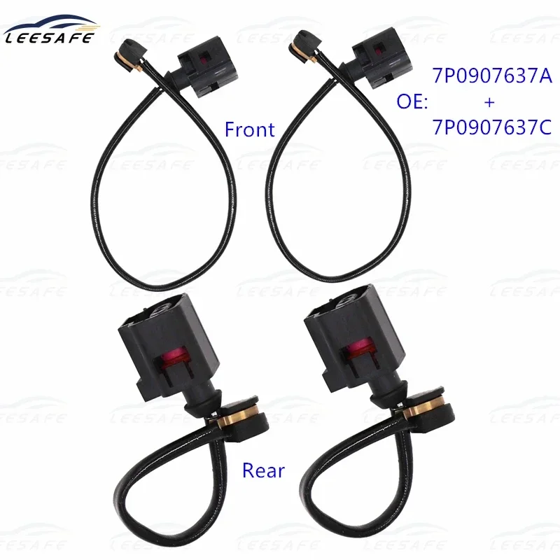 2 pairs Front + Rear Brake Pad Sensor 7P0907637A 7P0907637C 95861236550 for VW Touareg 7P5 7P6 PORSCHE Cayenne 92A Panamera 970