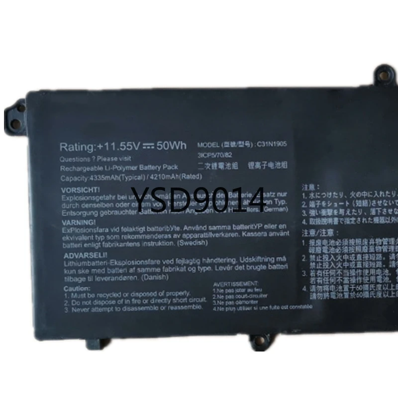 New C31N1905 Battery For Asus VivoBook Pro 15 OLED X521FL X521EQ X521IA X1505ZA M3500QA K3500PC S15 S533EQ M533IA S533FA S533FL