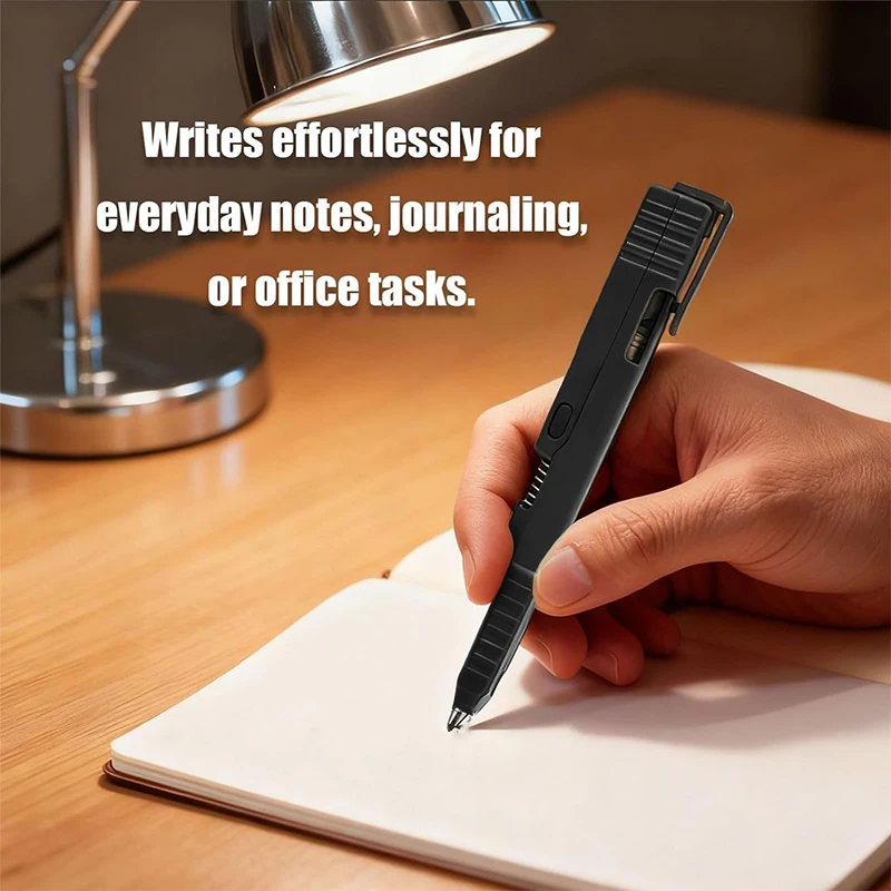 실용적인 슬라이드 액션 볼펜, 다용도 3D 프린팅 전술 펜 EDC, 독특한 창의적 글쓰기 액세서리