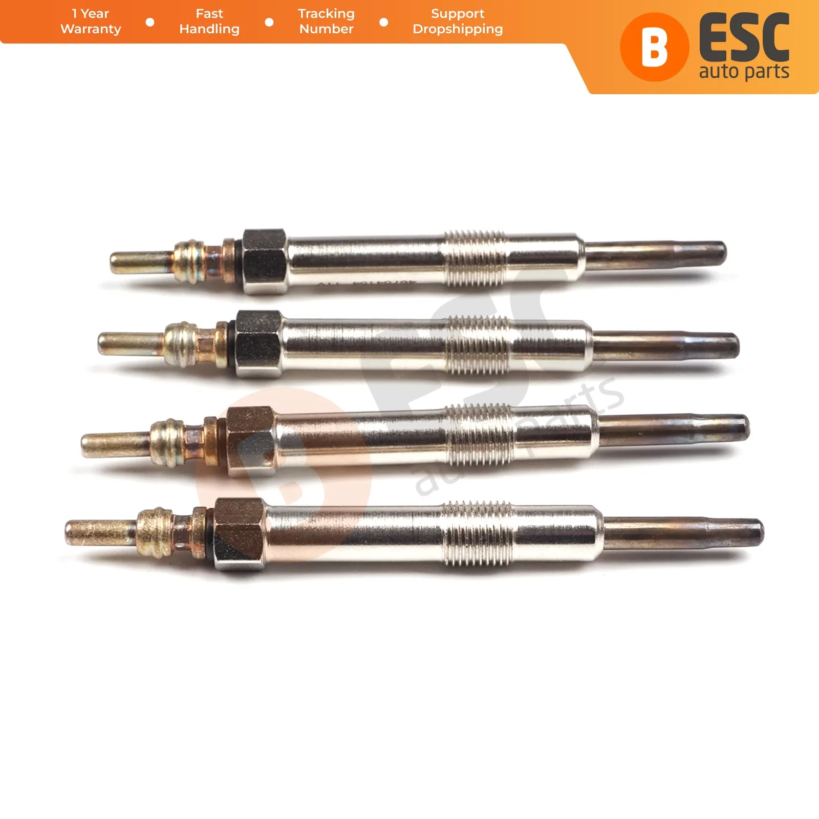 ESC Auto Parts EGP37-1 4 Pcs Heater Glow Plugs GX103, 0100226436, 358G for Fiat Alfa Lancia Opel Fast Shipment Ship From Turkey