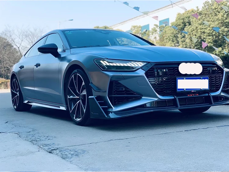 Newest selling high quality car bodikits with PP ABS Material  front bumper with grill for Audi A7 S7 RS7 2021