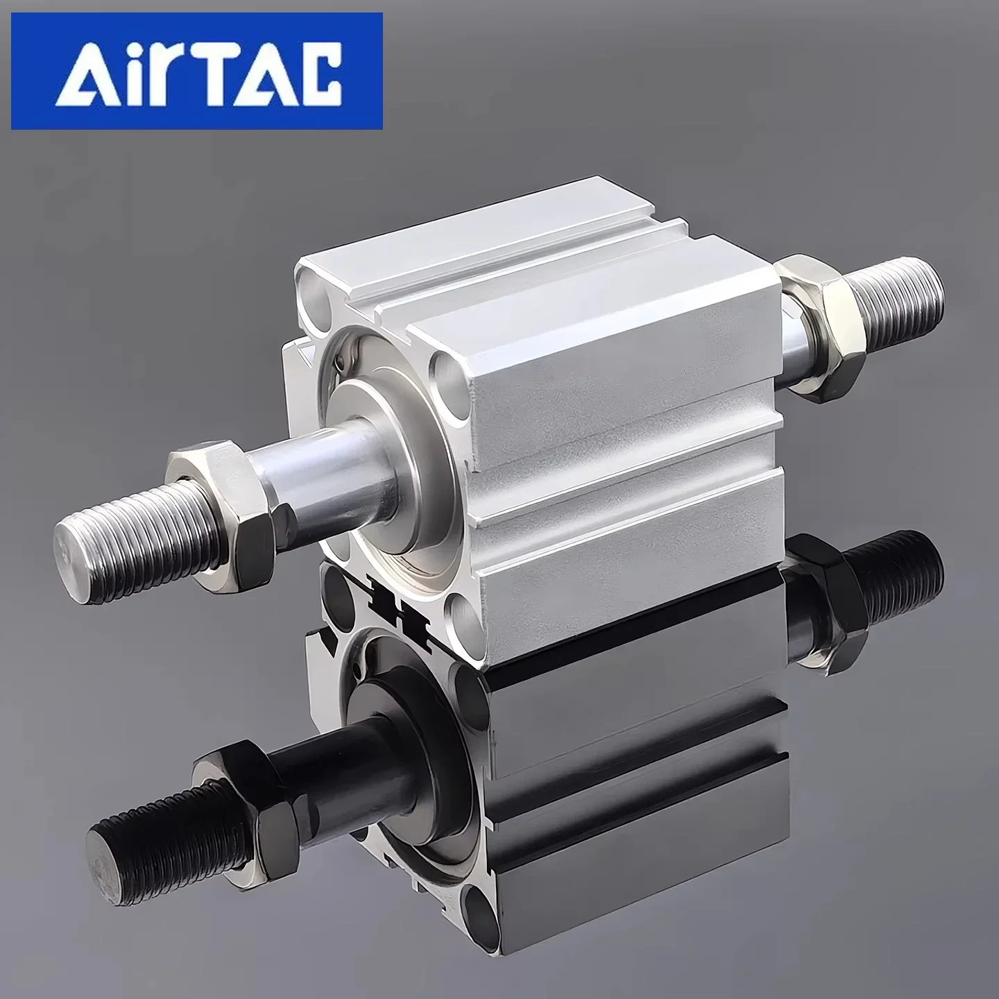 AirTAC SDAD32 40 50 63mm Bore Double Rod Pneumatic Air Compact Cylinder with Male Thread Rod SDA32X50-B SDAD40X60-B SDAD63X100-B