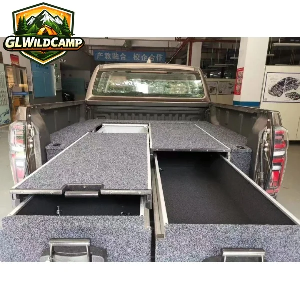 New High Quality Best 4X4 Slide-Out Matte Black Truck Pickup Cargo Box Drawer Magicbox for Ram ranger hilux np300 tacoma For Ram