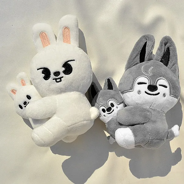 Skzoo Cartoon Plüschtiere Stoffpuppe Koreanischer Wolfchan Leebit Dwaekki Hanquokka Jiniret Bbokari Stray Kids Fans Geschenk Spielzeug