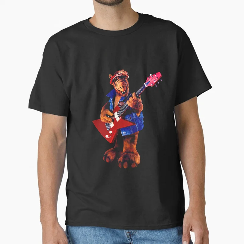 

sumini munaroh 80s Retro horror movie Alien tv show ALF 1986 scary halloween gift T shirt for cat lover Large size Tops S-6XL