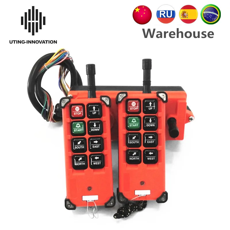 2T1R 65-440V f21-e1b Industrial UTING JF21-E1B Wireless Remote Control for Hoist Crane 8 Channels Controller 220V 380VAC