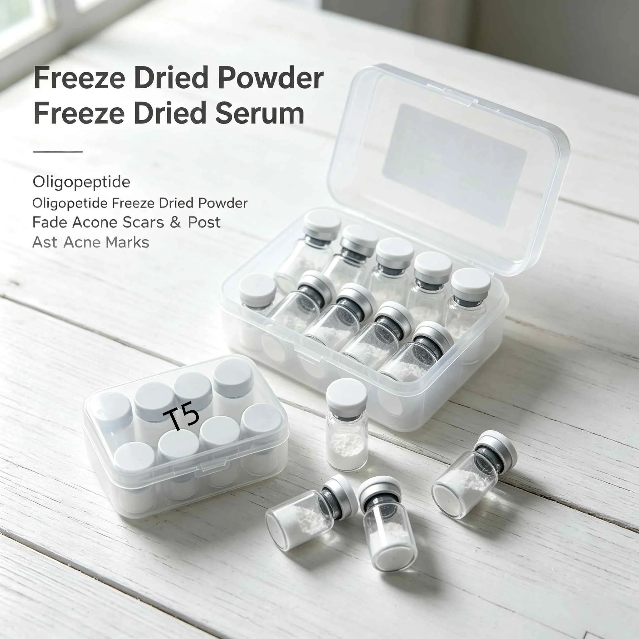 Random Cap Colors. Production Date As Per Actual Goods. 1 Box Contains 10 Vials. Premium Beauty Freeze-Dried Powder.