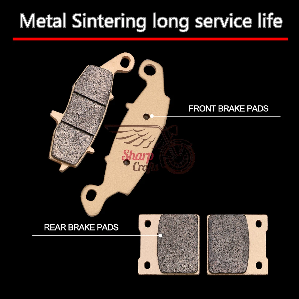 New Motorcycle Accessories Metal Sintering Front Rear Disc Brake Pads For Suzuki GSF 250 GSF250 GSF250V Bandit 1995-2000 1996