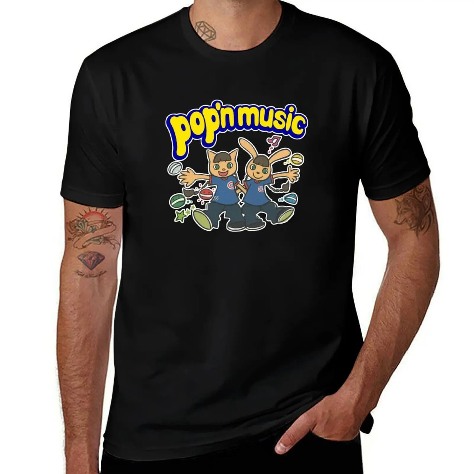 Pop'n'music Mimi + Nyami T-Shirt Long Lasting Casual T-Shirt