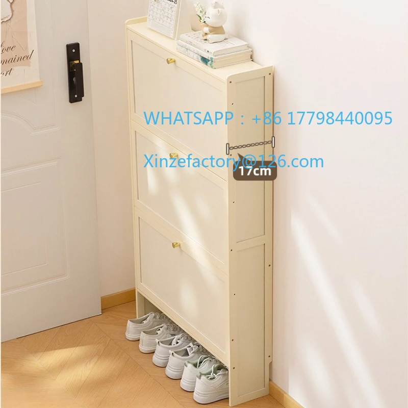 خزانة خذاء عمودية رفيعة للغاية قابلة للتخصيص، غطاء قلاب متعدد الطبقات، منظم أحذية موفر للمساحة لتخزين المدخل #5