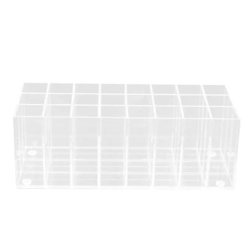 NEW HOT In Stock-24-Grid Lipstick Storage Box Lip Gloss Container Nail Polish Storage Box Makeup Rack Cosmetics Display Stand