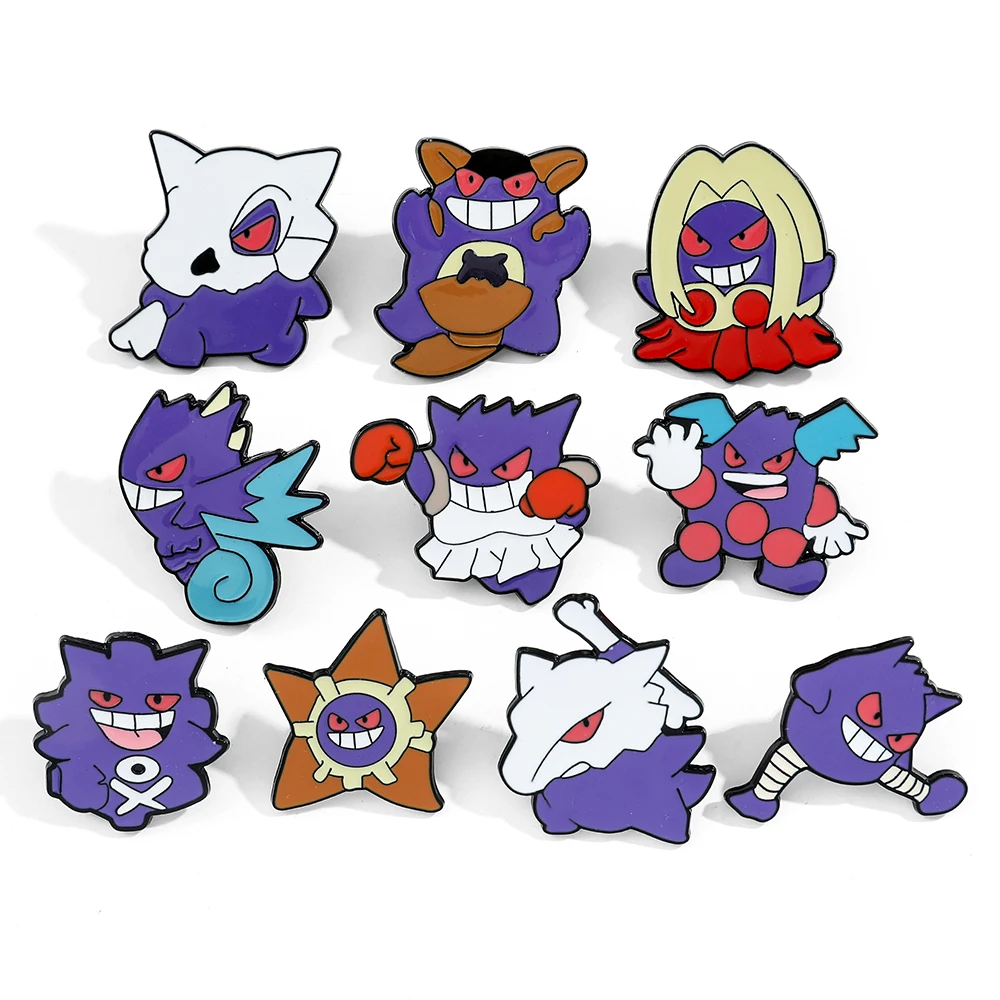 Cute Toys Enamel Brooch Cartoon Creative Anime Figures Gengar Kawaii Metal Badge Fashion Jewelry Accessories Women Lapel Pins