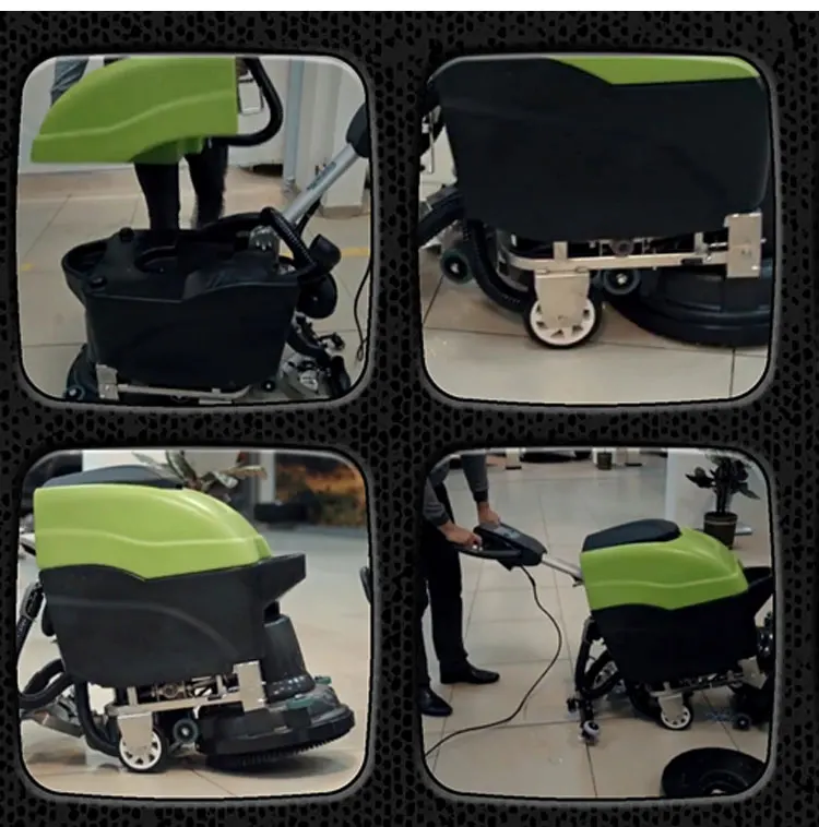 

New Type Warehouse Electric Road Sweeper Street Sweeper Machine Tile Cleaning Machine Motor Floor Scrubber Dryer Machine / 455mm