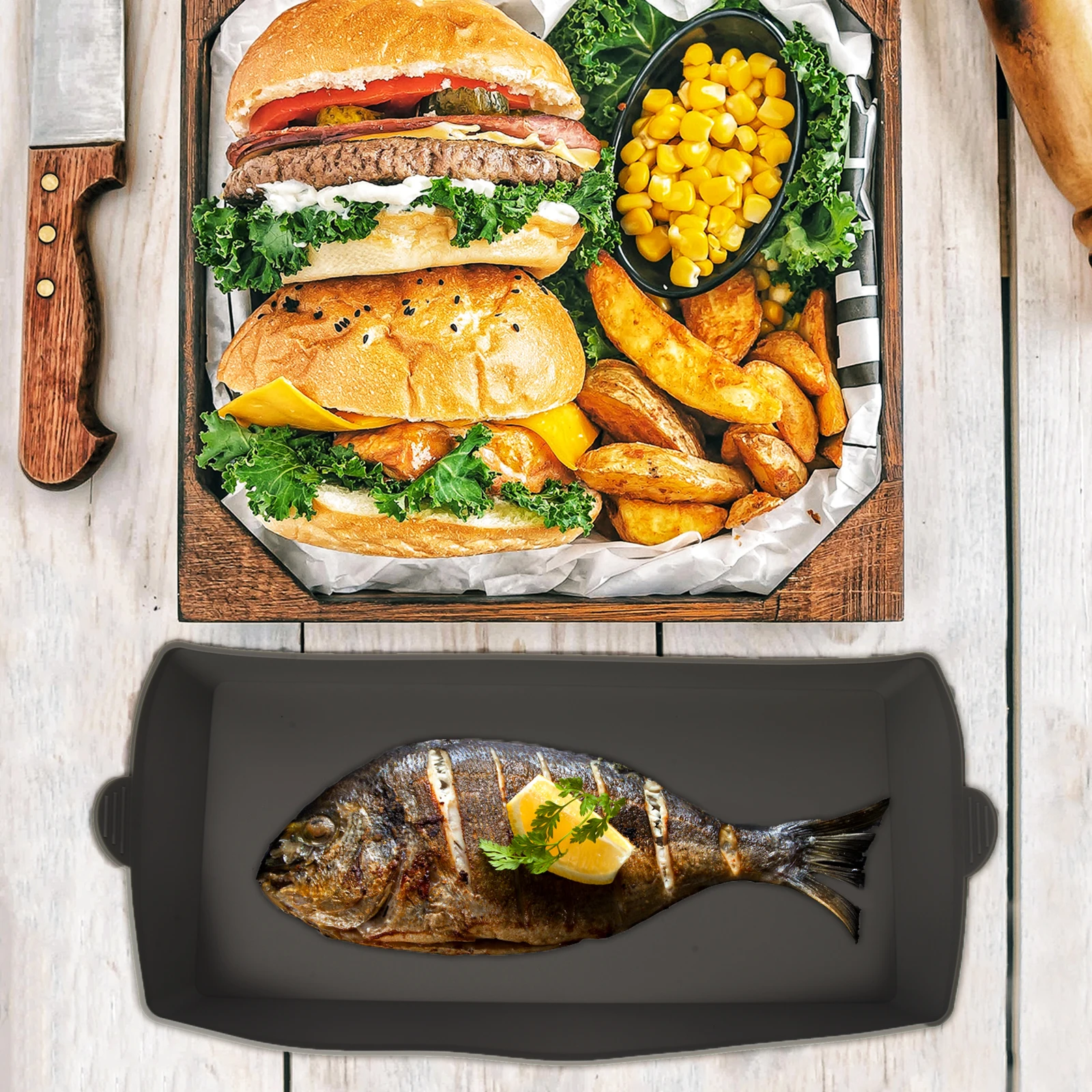 

Silicone Packing Plate Baking Dish Cake Tray Air Fryer Pans for Oven Accessories Cooking Silica