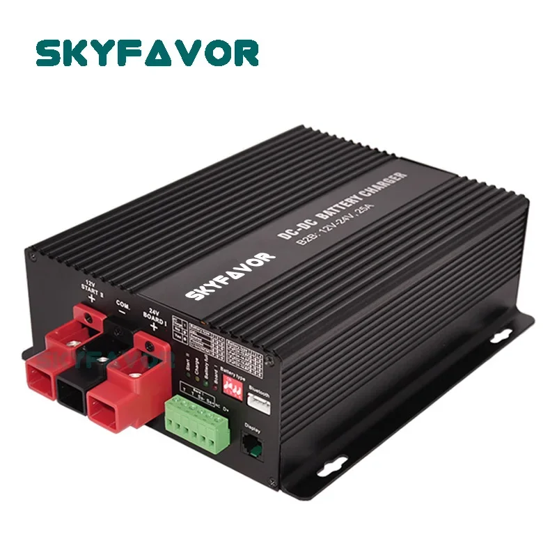 On-board Automatic 12V RV Battery Charger 12V 60A DC to DC Battery Charger Dual Input MPPT Solar 30A for RV Camper Yacht 4WD