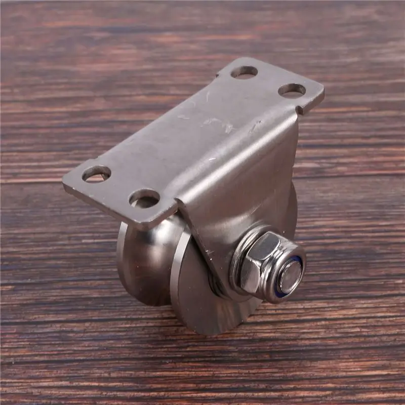 10Pack U-Type Stainless Steel Pulley Block Mute Bearings Groove Sliding Roller Track Wheel-AA26