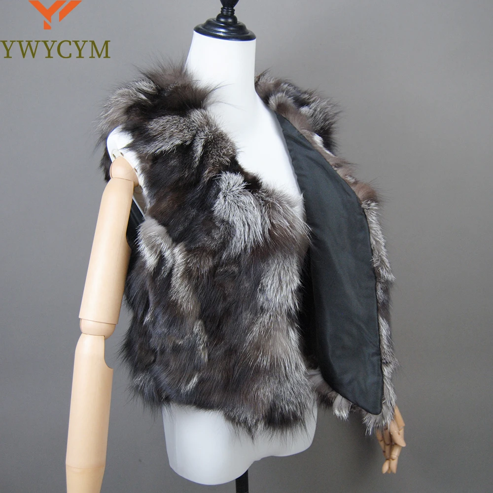 2024 Fox Fur Gilet Real Fur Short Women Natural Winter Feminino Genuine Fur Vest Female Real Short Fur Vest Colete De Inverno