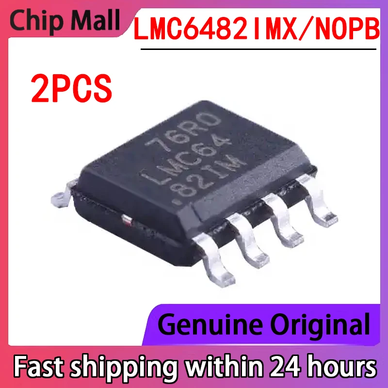 2PCS New LMC6482IMX/NOPB Package SOP8 Dual Rail To Rail Operational Amplifier Chip Original