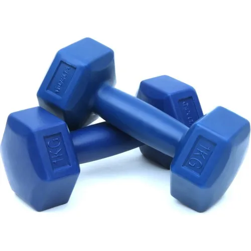 Delta 1 Kg x 2 PCs-Pointed Blue Plastic Dumbbell Weight Set