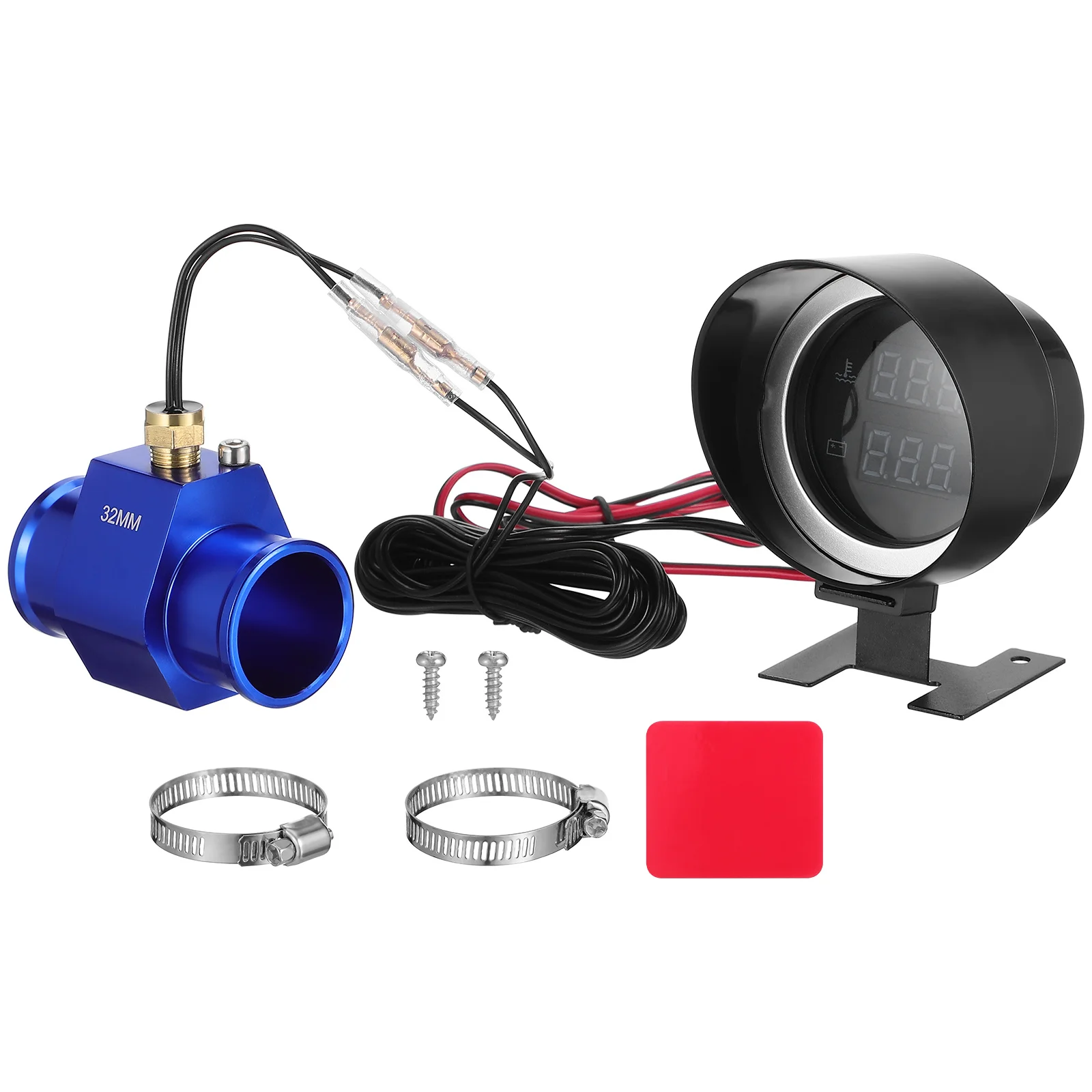 Автомобильный датчик температуры воды, двойной функциональный компактный автомобильный цифровой дисплей, измеритель температуры двигателя, совместимый с автомобилями