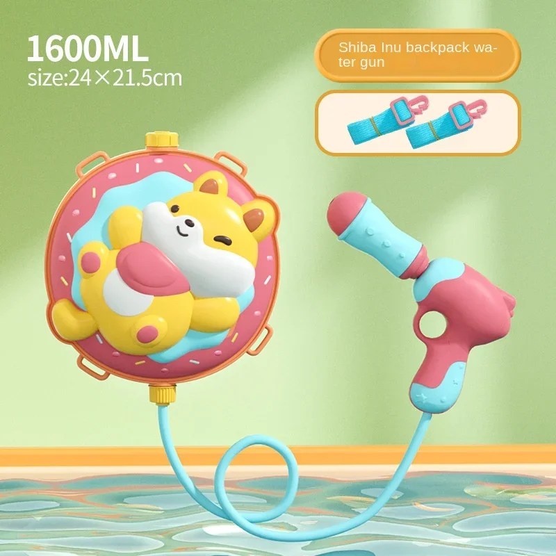 Mochila de praia de verão tipo puxar watergun super grande capacidade brinquedos aquáticos infantis bonito divertido presente ao ar livre para meninos e meninas