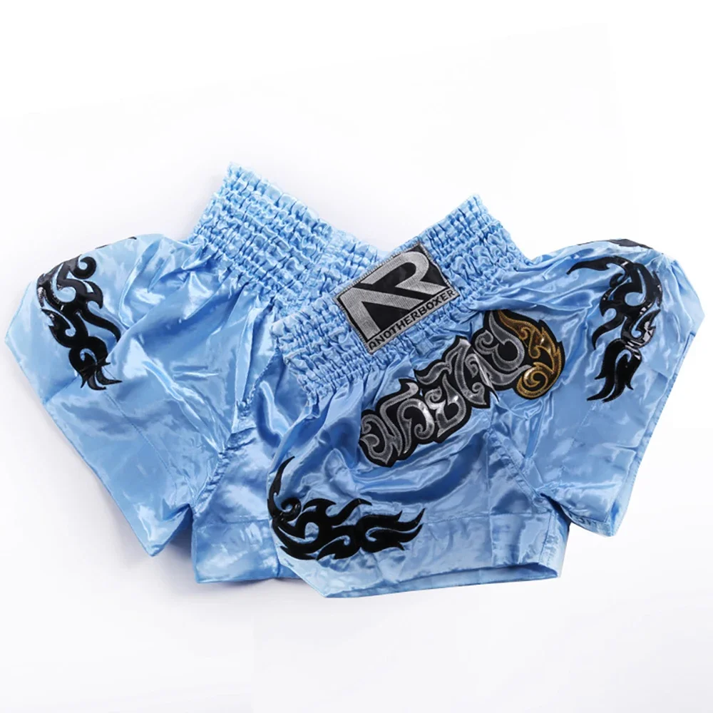 Boxing Trunks Adult Kids Light Breathable Durable Muay Thai Shorts Man Woman Printing Grappling Sanda Kickboxing Boxe Short
