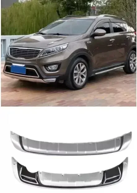 For Kia Sportage R SportageR 2010-2017 Car Styling ABS Chrome Front Or Rear Or Front + RearBumper Guard Protector Skid Plate JF