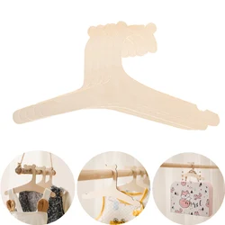 5PCS Cute Bear Hanger DIY Baby Creative Wooden Clothes Storage Drying Hanger Home Princess Room Nursery Decor Kids Present