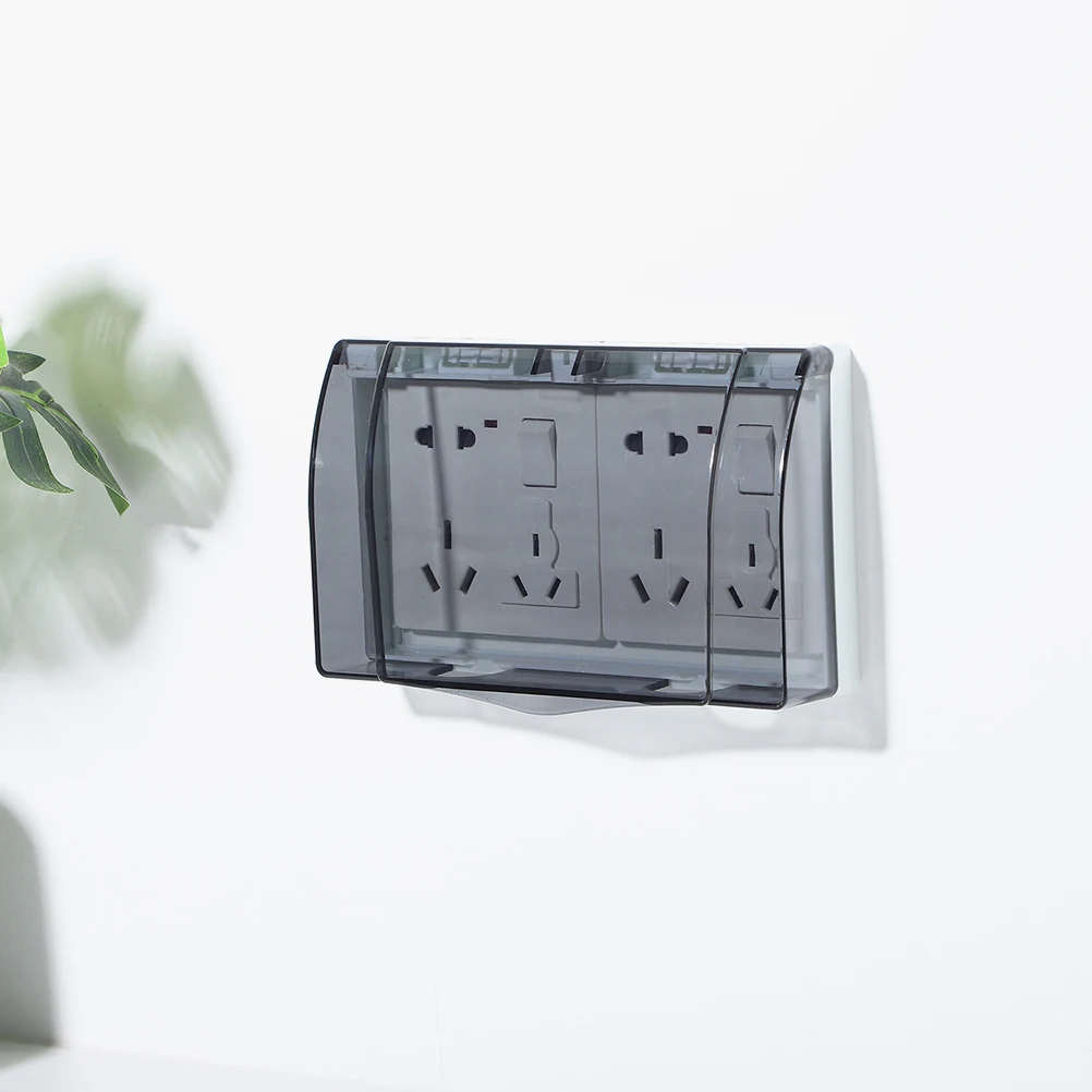 

2pcs Waterproof Cover for Socket Electric Outlet Giant Plastic Switch Guard Thickened Material Easy Installation