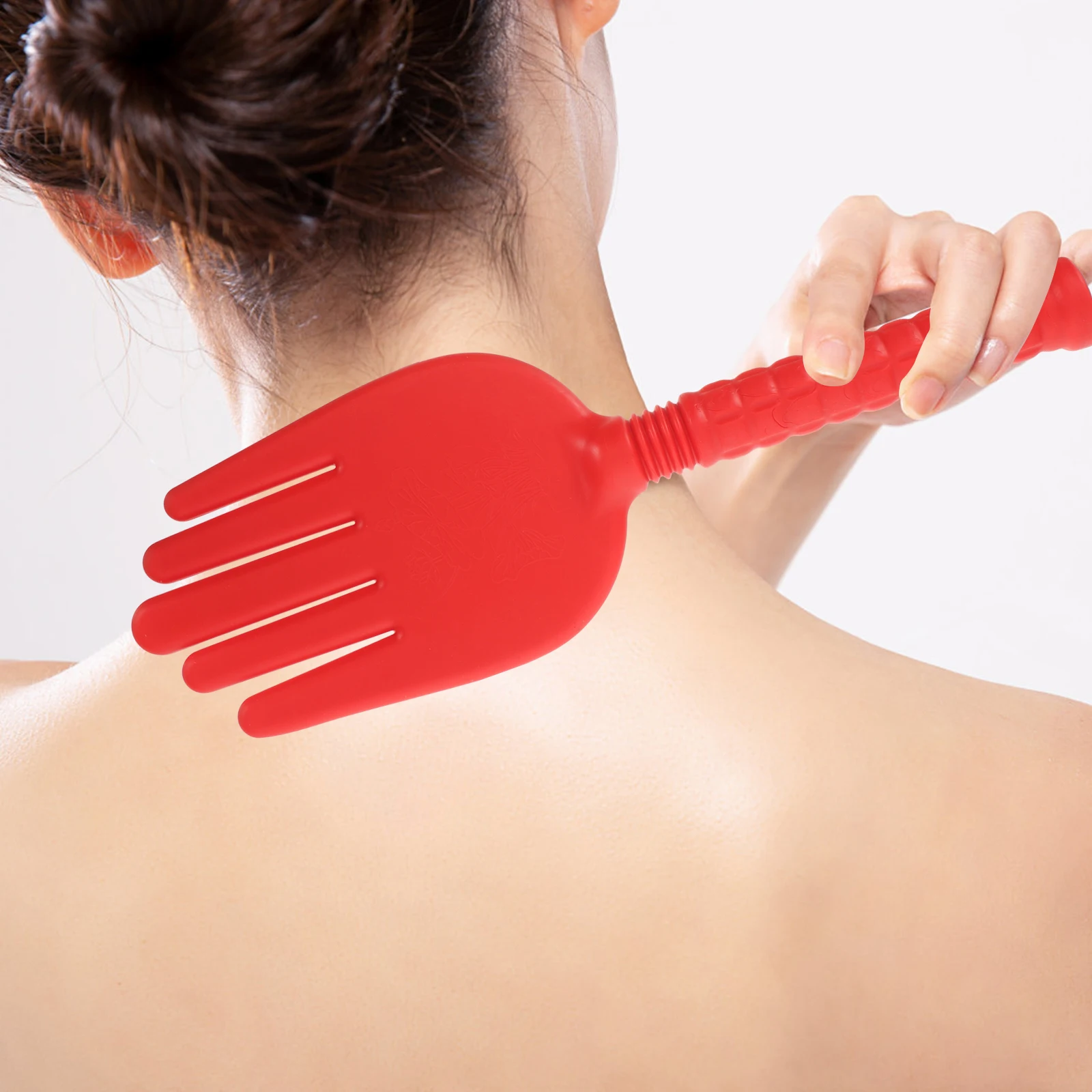 

Five Finger Massage Hammer with Extended Bendable Handle Silicone Anti-Slip Design for Back Neck Shoulder Body Relaxation and