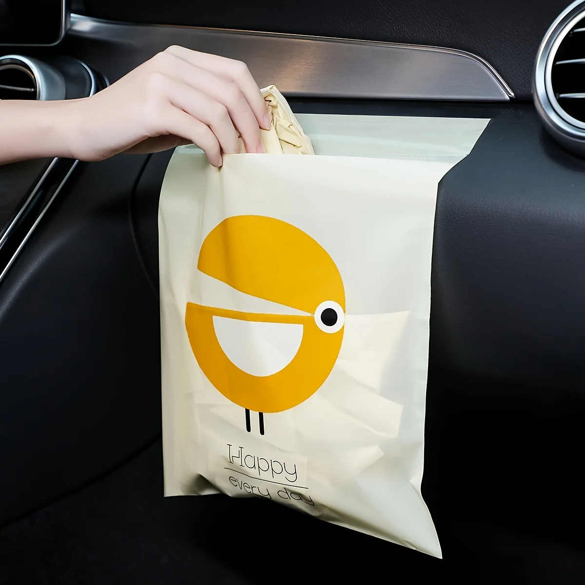 

15pcs/Set Car Garbage Bag Disposable Portable Rubbish Bag Self-Adhesive Auto Traveling Seat Back Hanging Disposable Trash Bag