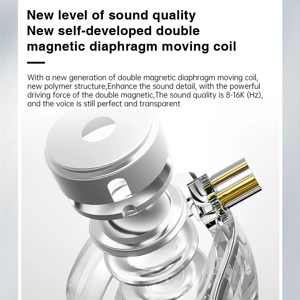 سماعات رأس سلكية داخل الأذن ND Venus-HiFi ، ثقب دائري ، مراقبة اللعبة ، نوع داخل الأذن ، جودة عالية ، تقليل الضوضاء