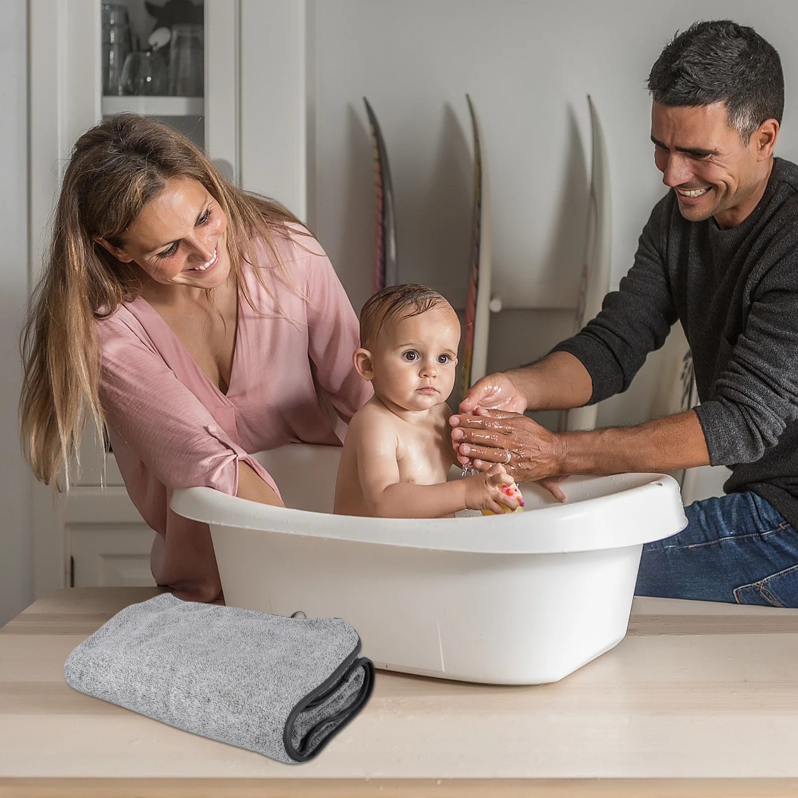 

1Pcs Coral Fleece Bath Towel Bamboo Fiber Thickened Absorbent Quick Dry Soft Comfortable for Bathroom Beach Hotel Spa Use