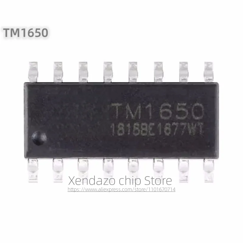 10pcs/lot TM1650 SOP-16 Package Original Genuine LED Driver Control/Keyboard Scanning Integrated Circuit Chip
