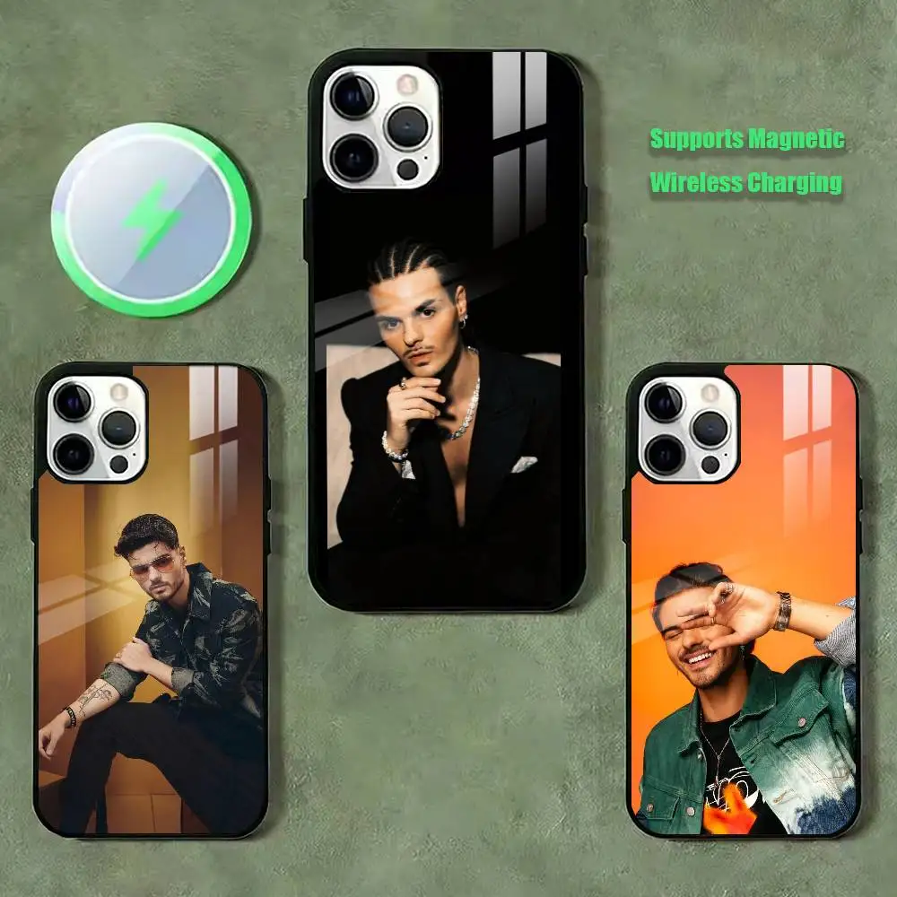 Funda para Teléfono con Diseño de Abraham Mateo, Cantante de Pop Latino, Compatible con iPhone 17, 16, 15, 14, 13, 12, 11 Plus, Pro, Compatible con Carga Inalámbrica Magnética