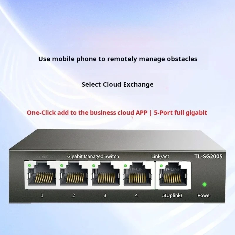 5 Port Gigabit Cloud Web Managed Switch TL-SG2005 Network Splitter Hub for Office CCTV LAN