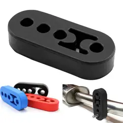 Exhaust Hanger Rubber Insulator Adjustable 4 Holes Universal Car Exhaust Rubber Hanger High-Density Rubber Isolation Insulator