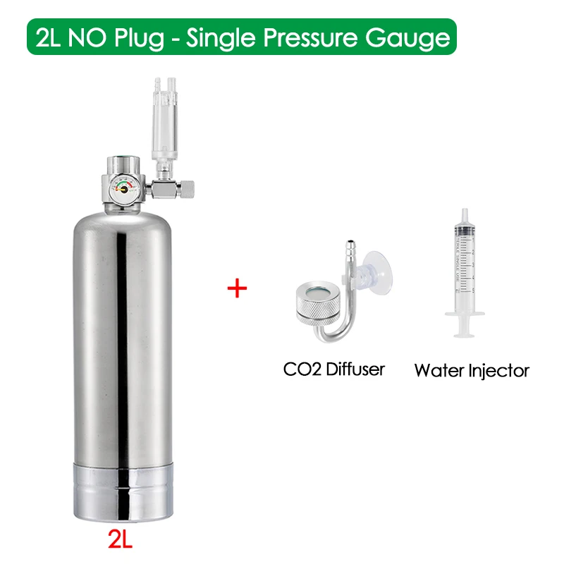 Dreamburgh 2L Aquarium DIY CO2 Generator System Kit Edelstahl CO2 Zylinder Generator System Kohlendioxid Reaktor Kit für Pflanzenfische 9