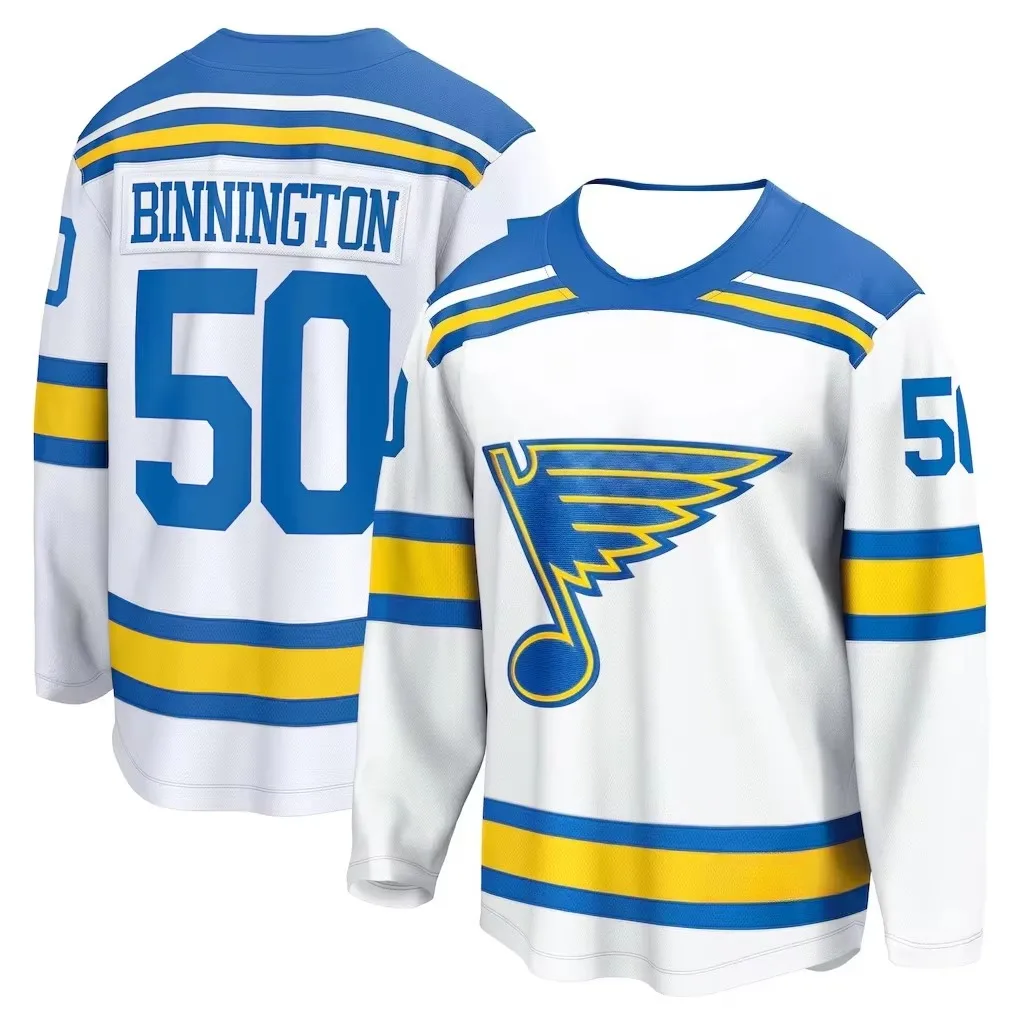 Hockey Jersey - Blue with Yellow/White Accents 