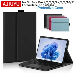 Case for Microsoft Surface Pro 11 10 9 8 7 6 5 4 PU Leather Stand Cover Funda for Surface Go 2 3 4 Tablet Protective Cover Cases