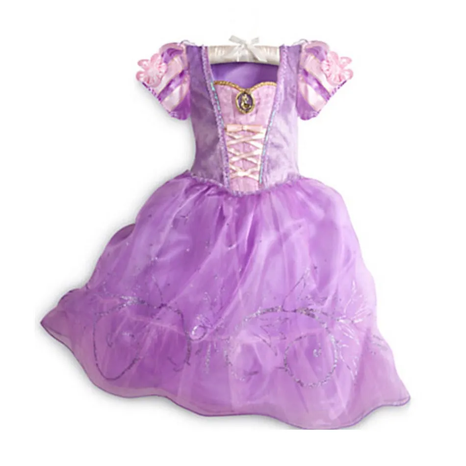 Baby Girl Rapunzel Costume Children Sleeping Beauty Belle Sofia Dress Kids Halloween Carnival Party Princess Dress Girl Disguise