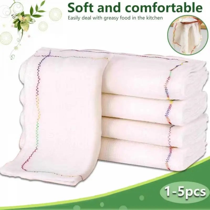 

Oil Repellent Dishwashing Cloth 5 Layers Thicken Cotton Towel Anti-Grease Wiping Rags Household Cleaning Towels Non-stick Wipe