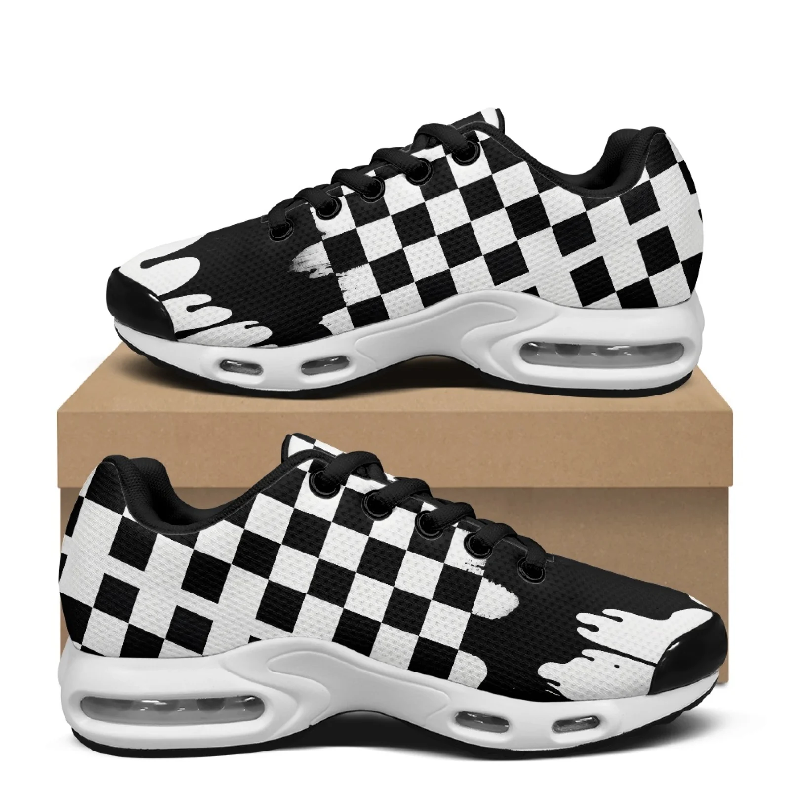 PENSTROLL Mesh Chunky Air Cushion Walking Shoes, Breathable Shock Absorption Sneakers for Gym and Casual Daily Wear