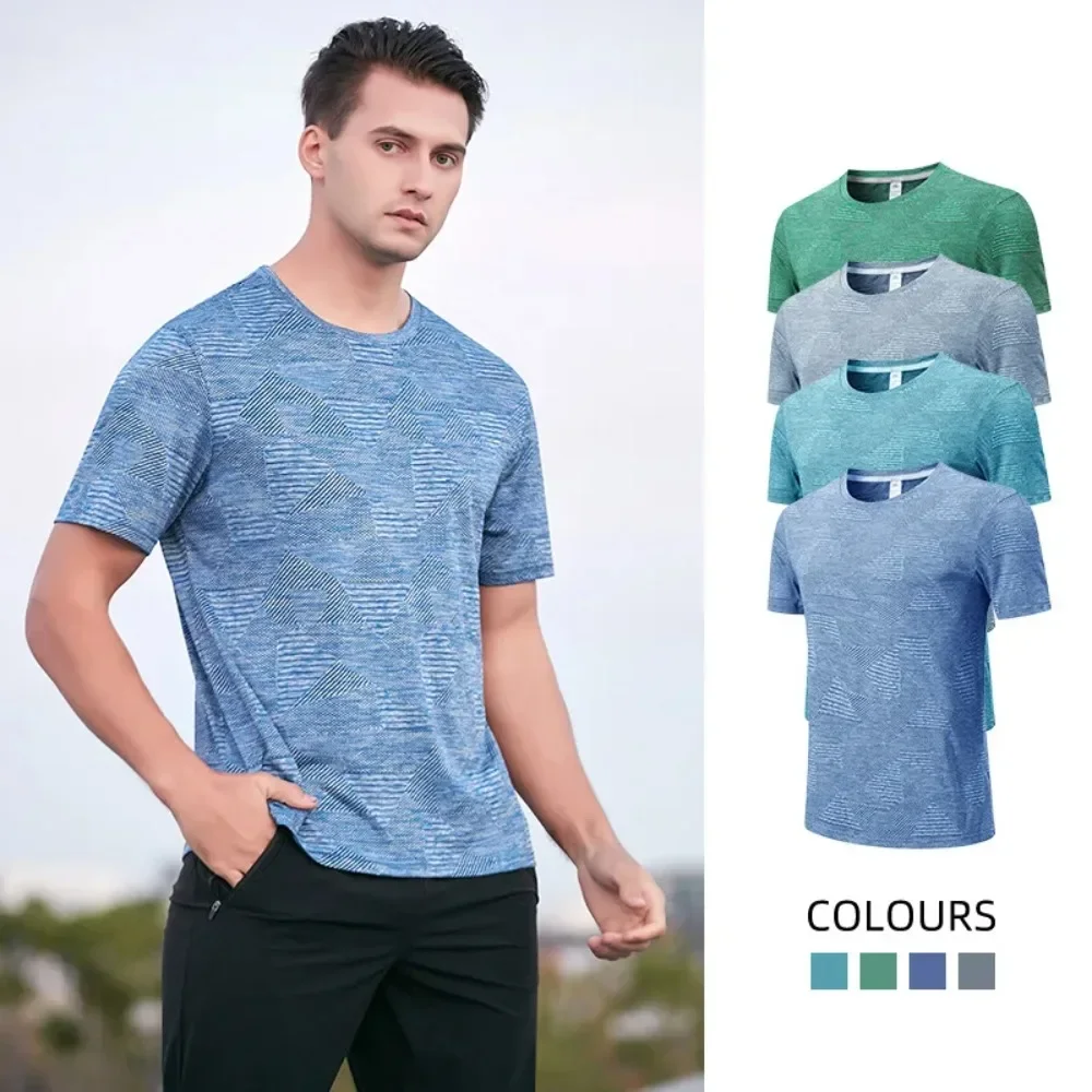 

(M-5XL)Men Loose Fit Quick Dry Sport T-Shirt Running Football Basketball Gym Short Sleeve Tee Shirt Breathable Fitness Tops