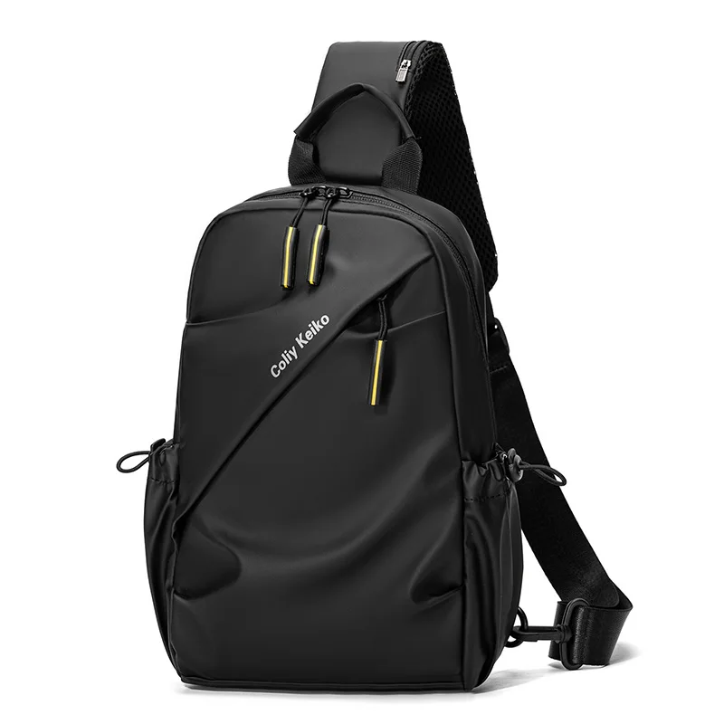 Minimalistische Herren-Brusttasche aus PU-Folie, Wasserdichte Umhängetasche, Neue Modische und Lässige Reise- und Pendler-Crossbody-Tasche – Detail 14